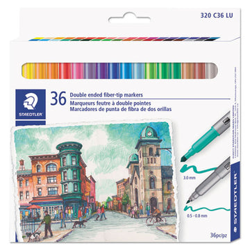 Staedtler® Double Ended Markers, Assorted Bullet Tips, Assorted Colors, 36-pack freeshipping - TVN Wholesale